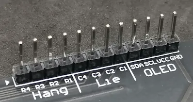 Stiftleiste für den Anschluß an den Mikrocontroller