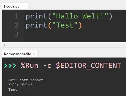 MicroPython - Befehl print