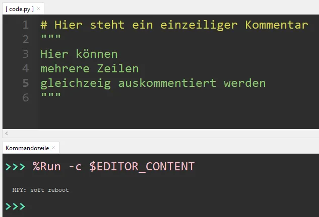 MicroPython - Kommentare