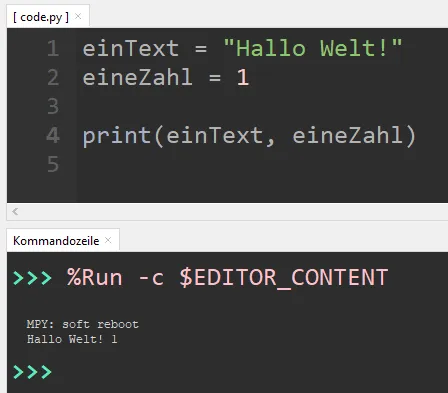 MicroPython - Variablen