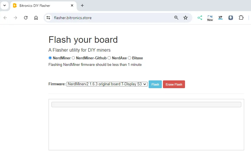 Flashen des Mikrocontrollers via WebUSB-Verbindung