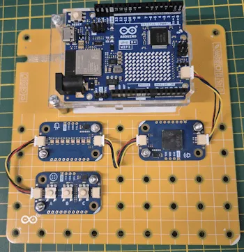 Schaltung - Pixel Chaser am Arduino Plug and Make Kit