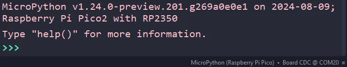 Raspberry Pi Pico 2 - RP2350 geflasht für MicroPython