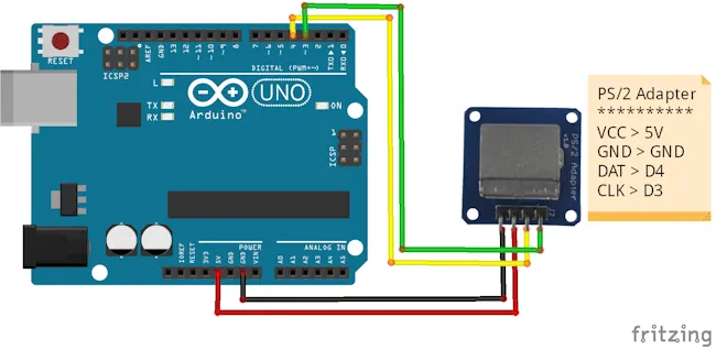 PS/2 Keyboard Adapter am Arduino UNO R3