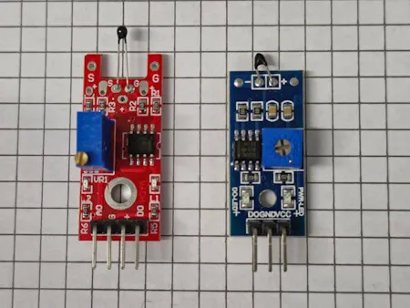 Ausführungen von NTC-Widerständen auf einer Platine