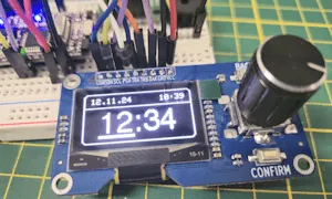 Einstellen einer Zeit am OLED-Display