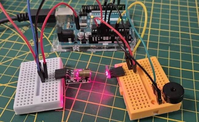 Schaltung - ALS-PT19 mit Laserdiode am Arduino