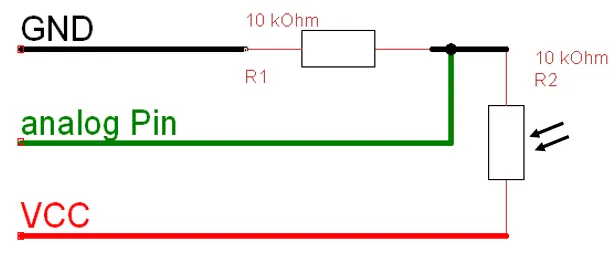 Schaltung - analoger LDR