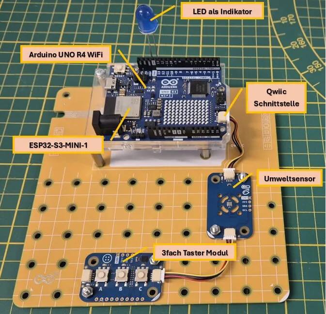 Schaltung - smarte Wetterstation mit Arduino Plug and Make Kit