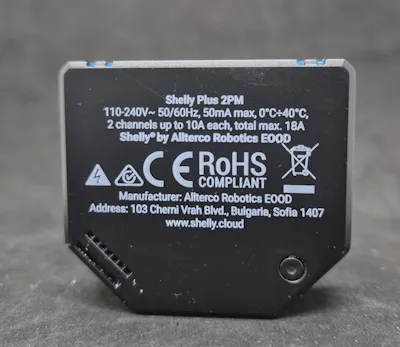 Shelly 2PM Gen2 - Rückseite