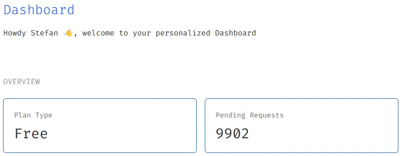 Dashboard von jsonbin.io