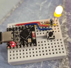 ESP32-C3 mit Taster und LED