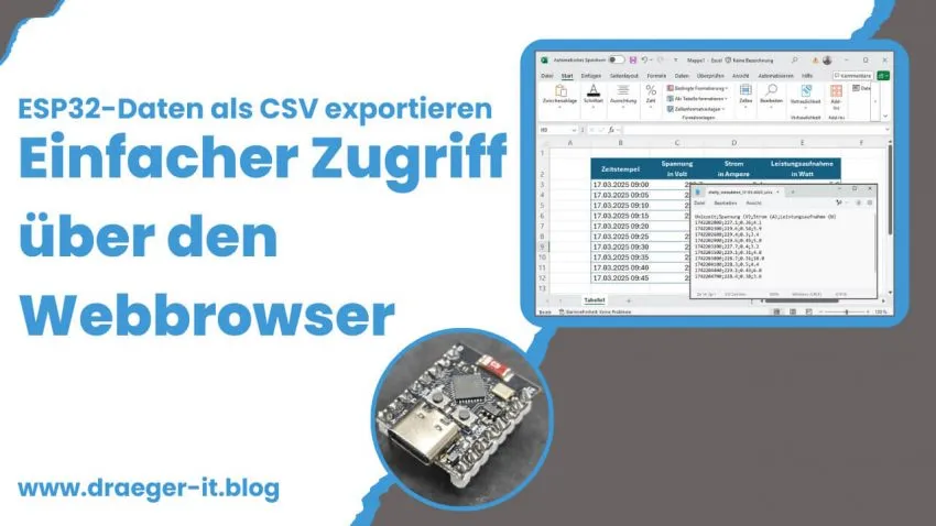 ESP32 Daten als CSV exportieren
