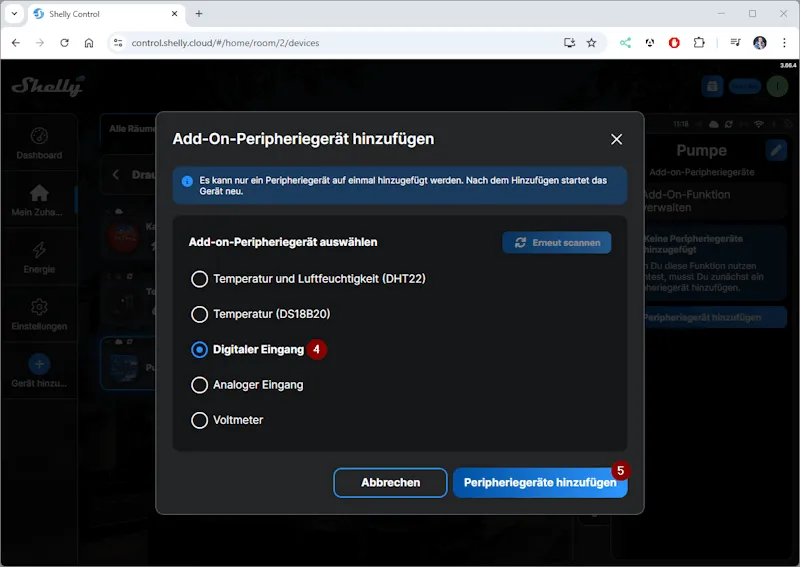 Shelly + Schwimmschalter - Step2