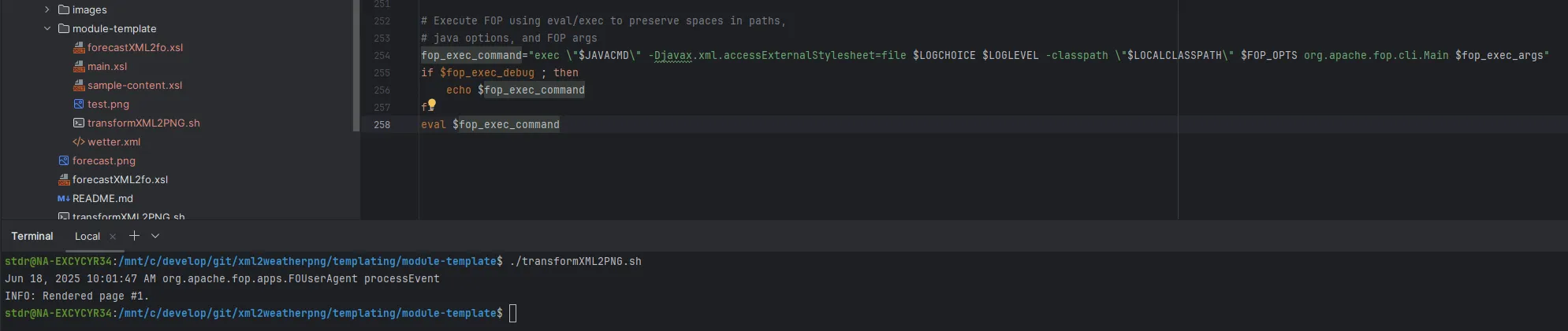 Apache FOP XSL Template - Fehlerbehebung mit zusätzlichem Parameter bei der Ausführung