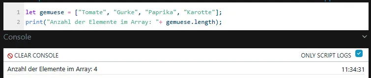 Shelly Scripting - Arrays - ermitteln der Anzahl der Elemente