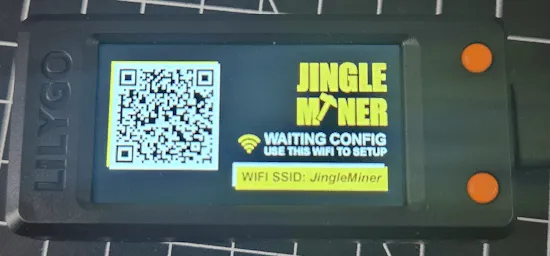 Splashscreen - JingleMiner - mit AP Name