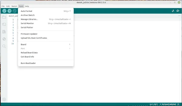 Arduino IDE - keine Ports auswählbar
