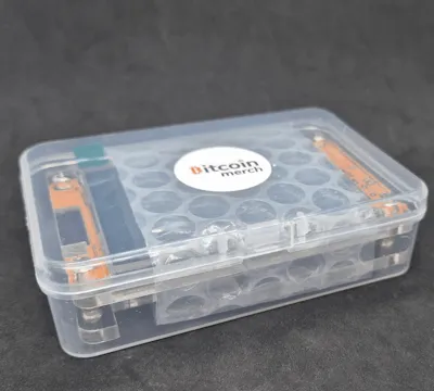 BitcoinMerch - Gold Nugget im Case