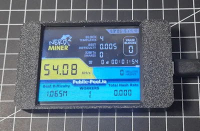NerdMiner mit 54kH/s