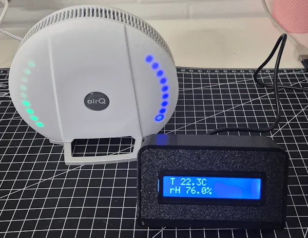 air-Q-pro Messdaten am LCD1602 Display visualisieren