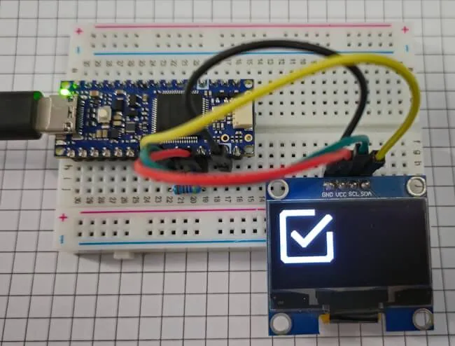 Arduino Nano R4 mit OLED Display und XBMP Bild