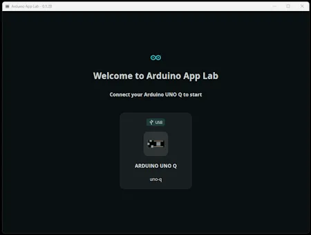 Arduino App Lab - Arduino UNO Q - erkannt