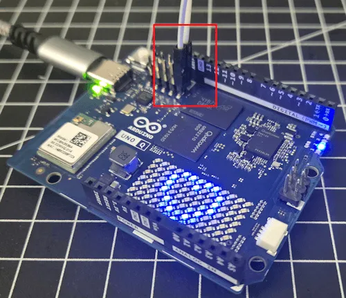 Arduino UNO Q - Jumper für das flashen des Mikrocontrollers