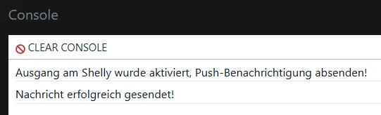 Ausgabe in der Console