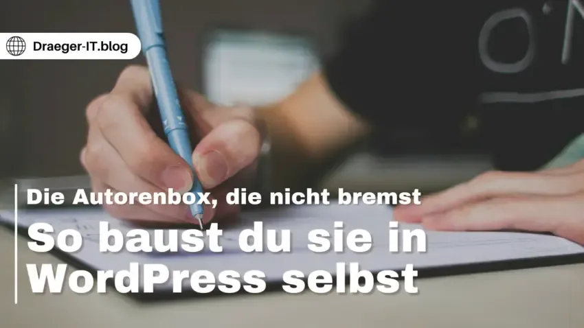 Autorenbox für Wordpress selber bauen