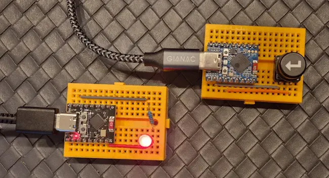 ESP-NOW Beispiel v1 - Taster und LED