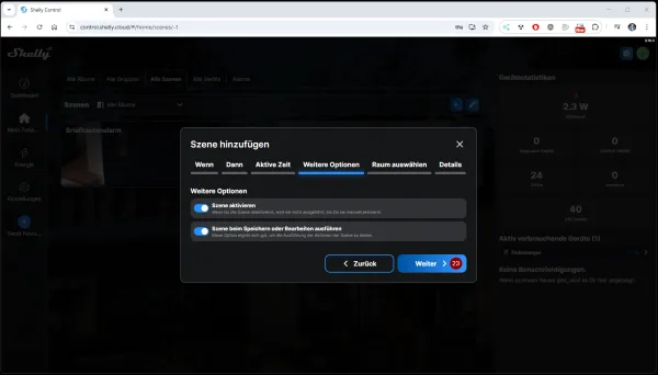 Shelly Push Benachrichtigung - Szene - Step14