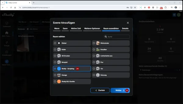 Shelly Push Benachrichtigung - Szene - Step15