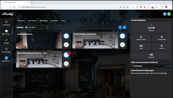 Shelly Push Benachrichtigung - Szene - Step17