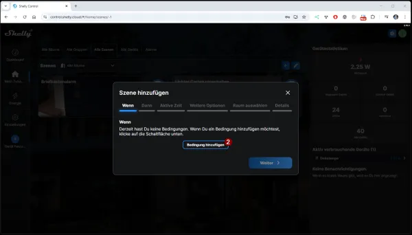 Shelly Push Benachrichtigung - Szene - Step2