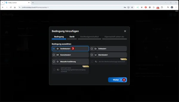 Shelly Push Benachrichtigung - Szene - Step3