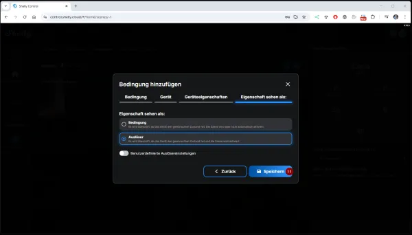Shelly Push Benachrichtigung - Szene - Step6