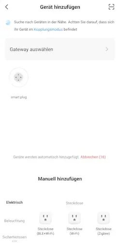 SmartLife App - Einrichten CurrySmarter WiFi-Stecker Step3