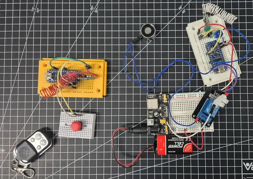 kleine Schaltung mit einem 433 MHz Funkset am Arduino Nano