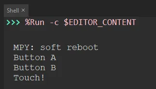 Ausgabe der Tasten in der Konsole in Thonny