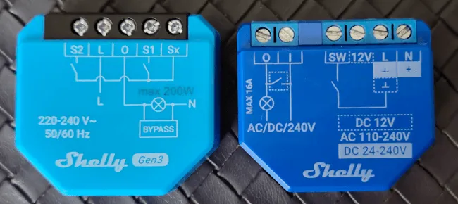Shelly 1L Gen3 und Shelly Plus 1