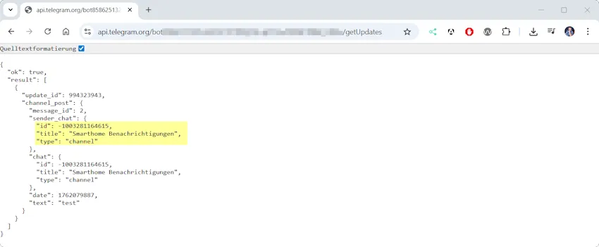 Telegram - Channel ID ermitteln
