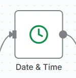 n8n Workflow - Date and Time Node zum formatieren von Zeitstempel