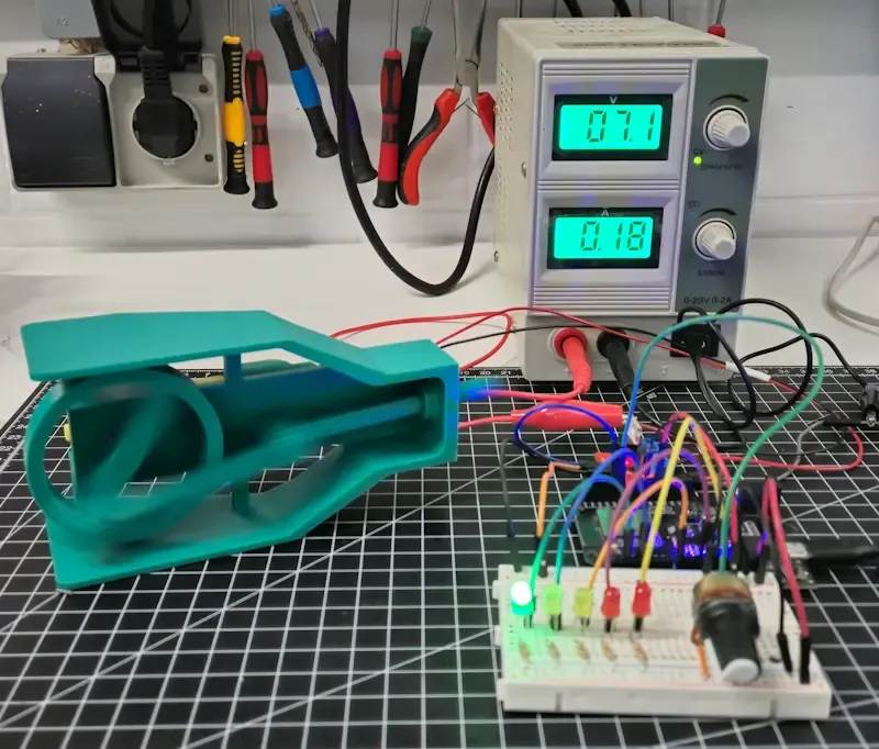 ESP32 D1 R32 mit DC-Motor im Linearantrieb