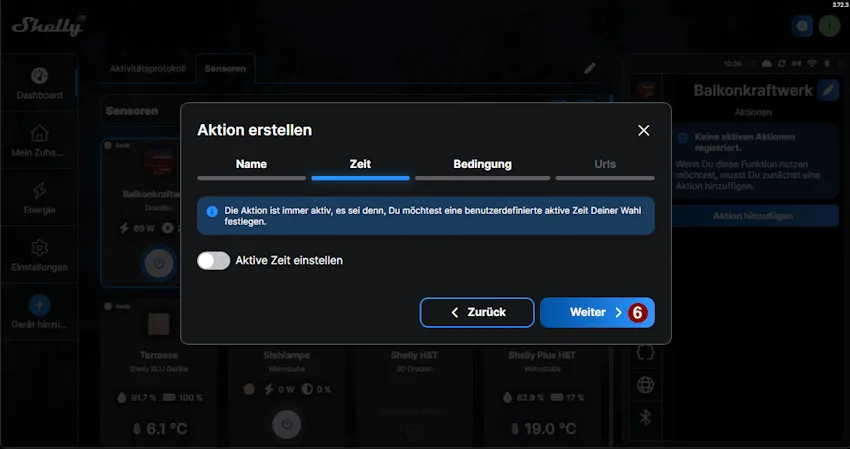 Shelly Controll - Add Action - Step3