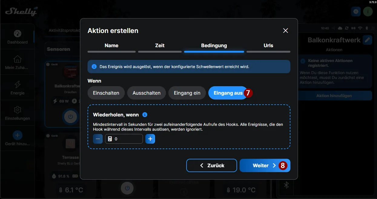 Shelly Controll - Add Action - Step4