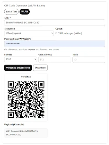 eigener QR-Code Generator - kostenfrei und ohne Anmeldung