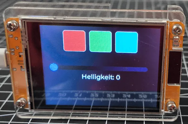 CYD - Buttons und Slider für RGB LED