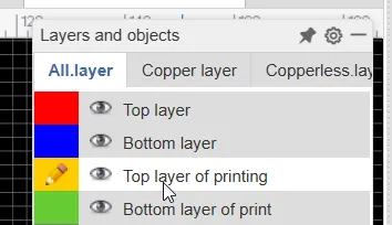 EasyEDA - Bild einfügen - Step 1 - Auswahl des Layers
