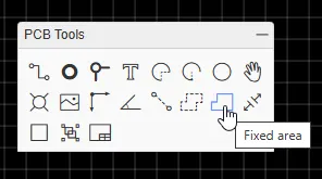 EasyEDA - PCB Tools - Fixed Area